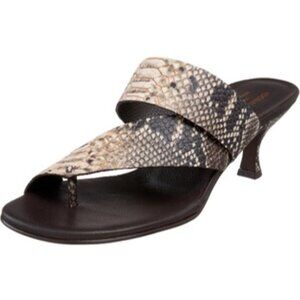 Donald J. Pliner Viveca Reptile Snakeskin Embossed Leather Sandals Size 8.5 VGC